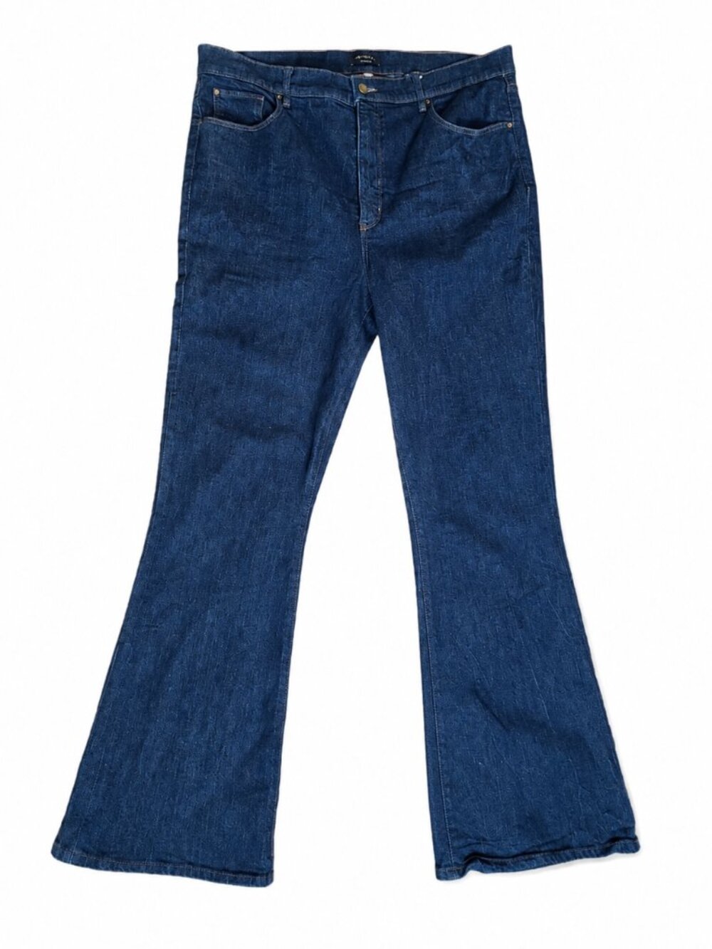 Ann Taylor The Flare‎ High Rise Dark Wash Jeans Size 16 Western Stretch